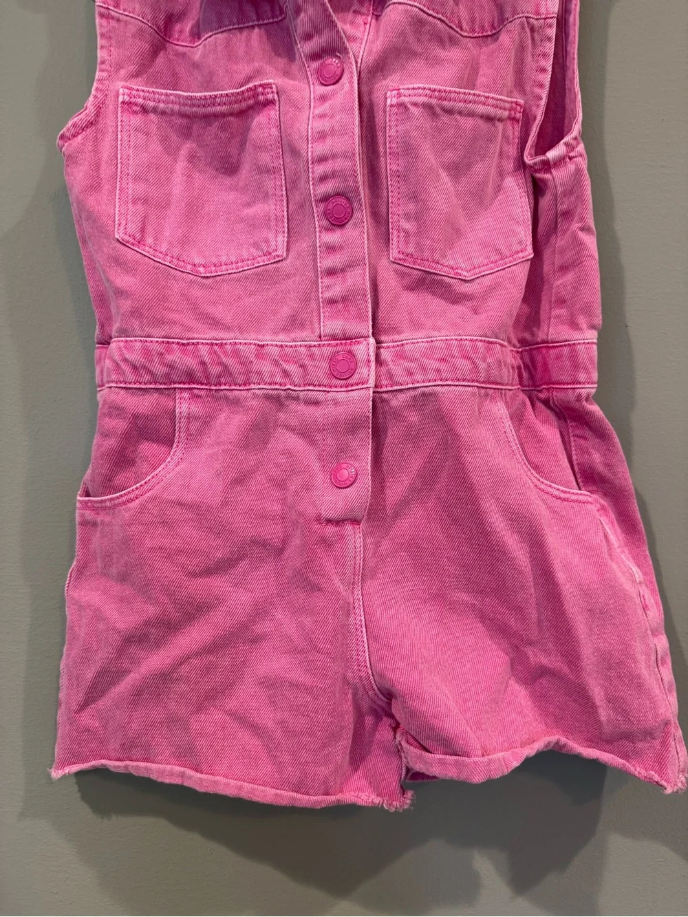 ZARA pink denim jumpsuit